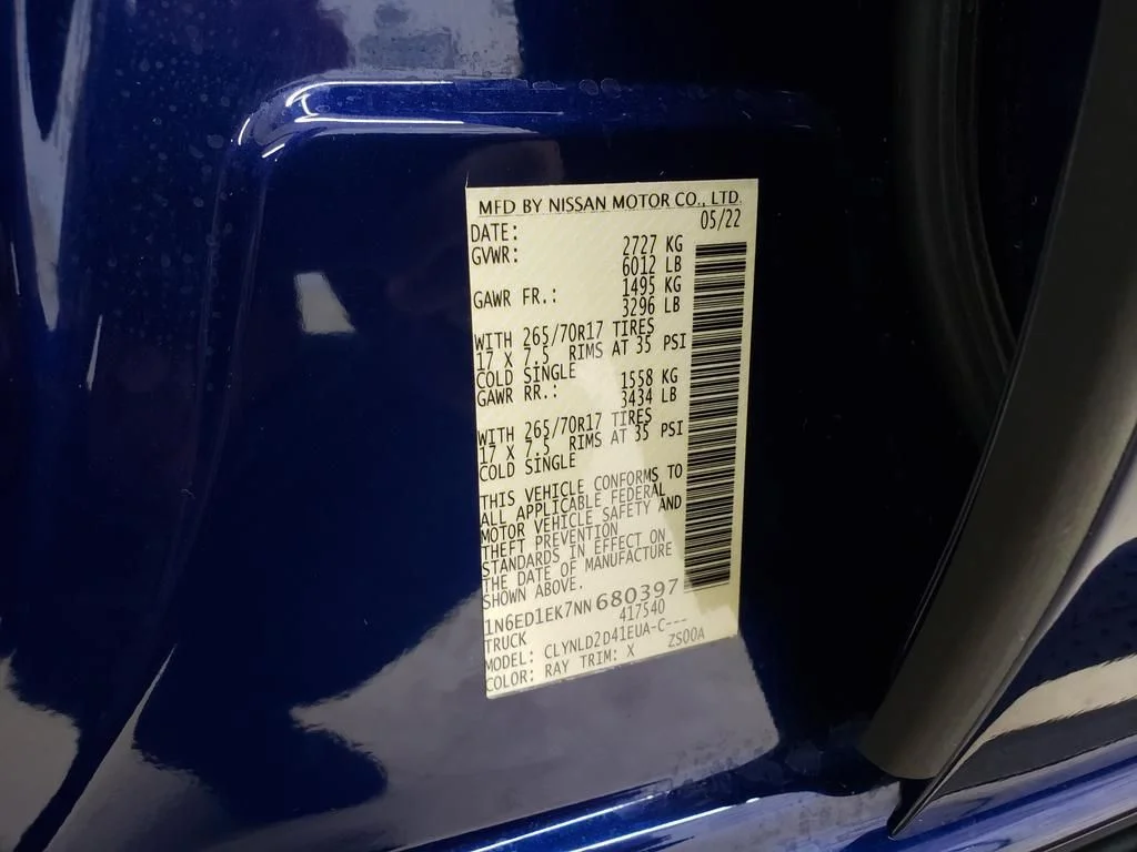 Used 2022 Deep Blue Pearl Nissan PRO-4X image 27