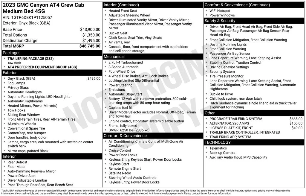 Used 2023 Black GMC AT4 image 3
