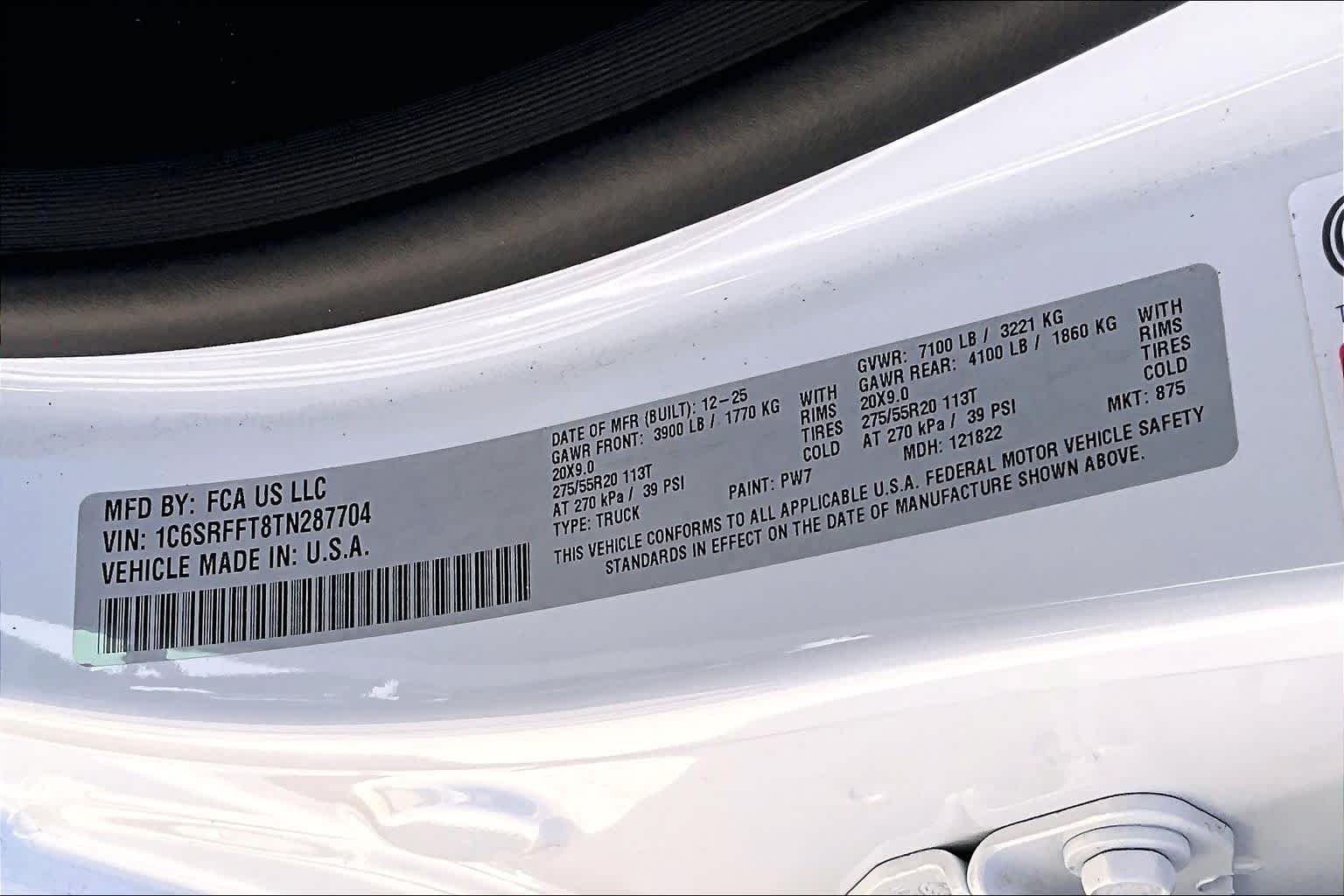 New 2026 Bright White Clear-Coat Exterior Paint RAM Big Horn image 20