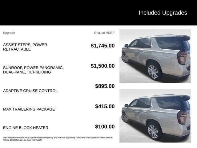Used 2022 EMPIRE BEIGE METALLIC Chevrolet High Country image 5