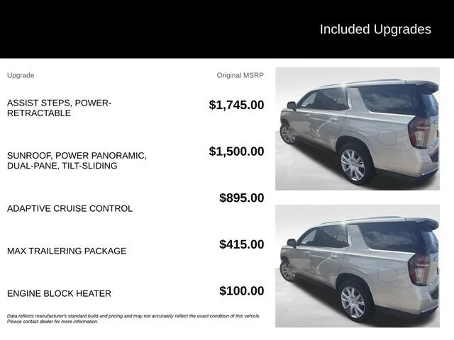 Certified Used 2022 EMPIRE BEIGE METALLIC Chevrolet High Country image 5