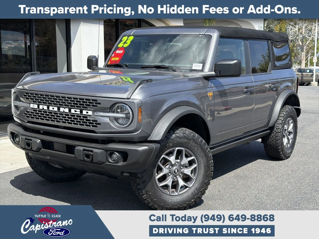 Used 2023 Carbonized Gray Metallic Ford Badlands image 1