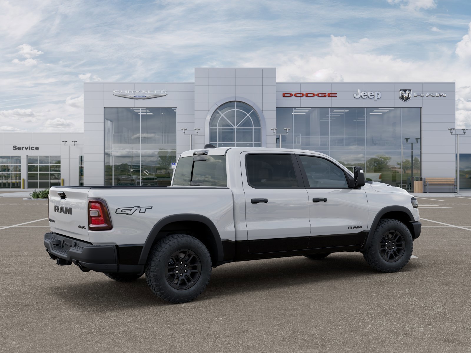 New 2026 Bright White Clear-Coat Exterior Paint RAM Rebel image 4