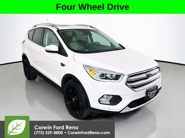 Certified Used 2018 White Platinum Clearcoat Metallic Ford Titanium image 1