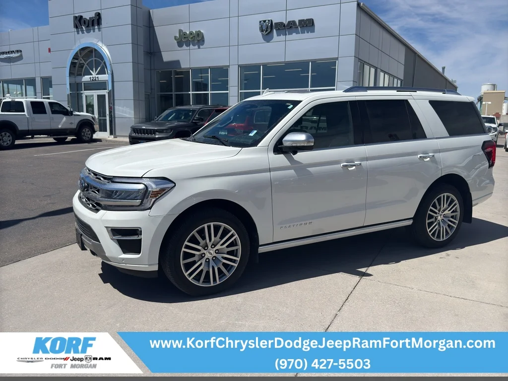 Used 2023 Star White Metallic Tri-Coat Ford Platinum image 1