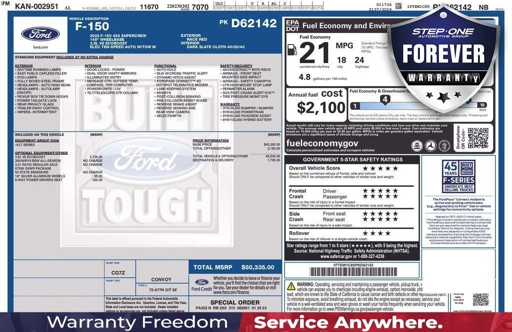 Used 2023 Red Ford XLT image 42