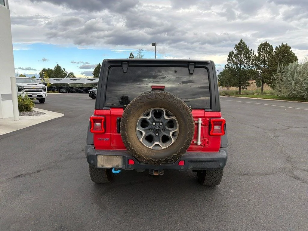 Used 2021 Red Clearcoat Jeep Unlimited Rubicon 4xe image 4