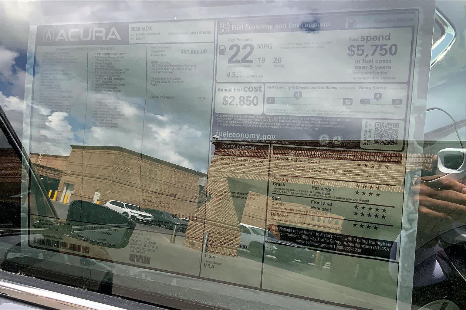 New 2026 Liquid Carbon Metallic Acura  image 22
