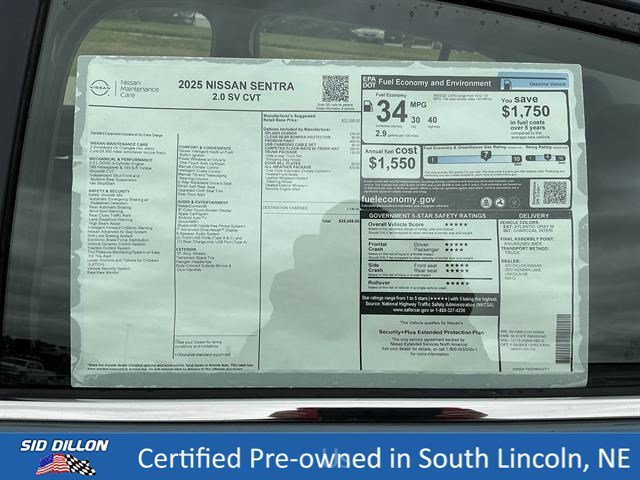 Used 2025 Atlantic Gray Metallic Nissan SV image 13
