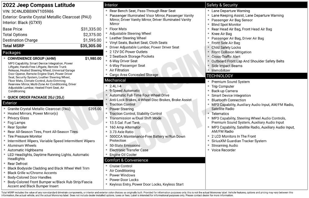 Used 2022 Gray Jeep Latitude image 2
