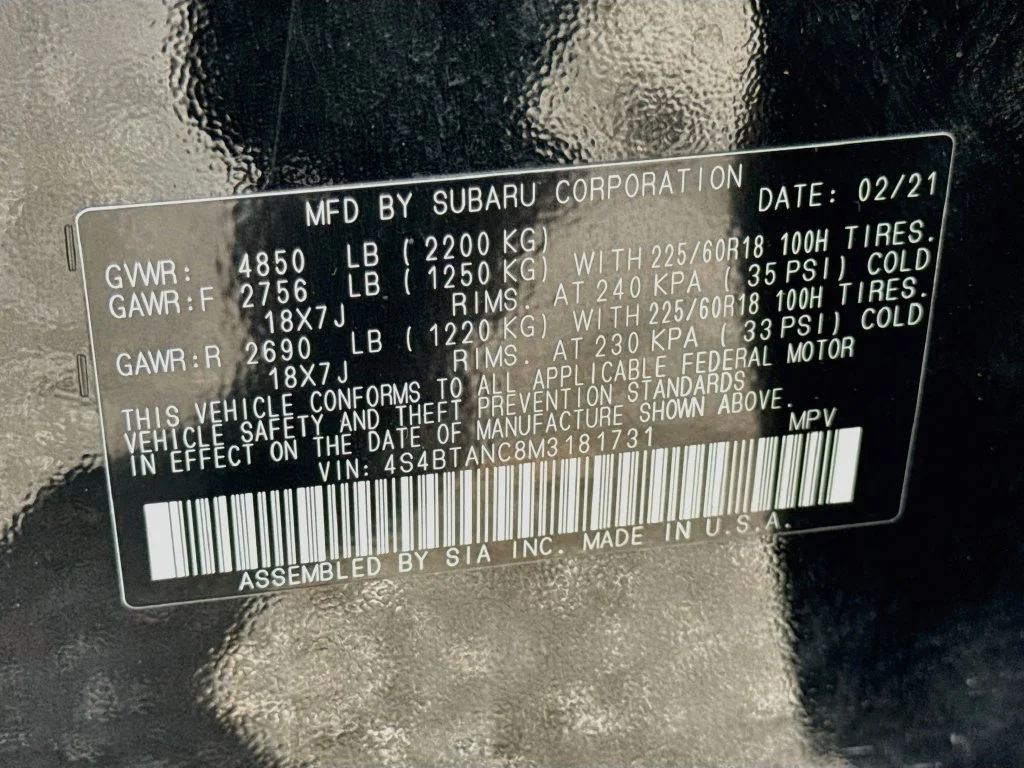 Used 2021 Black Subaru Limited image 41