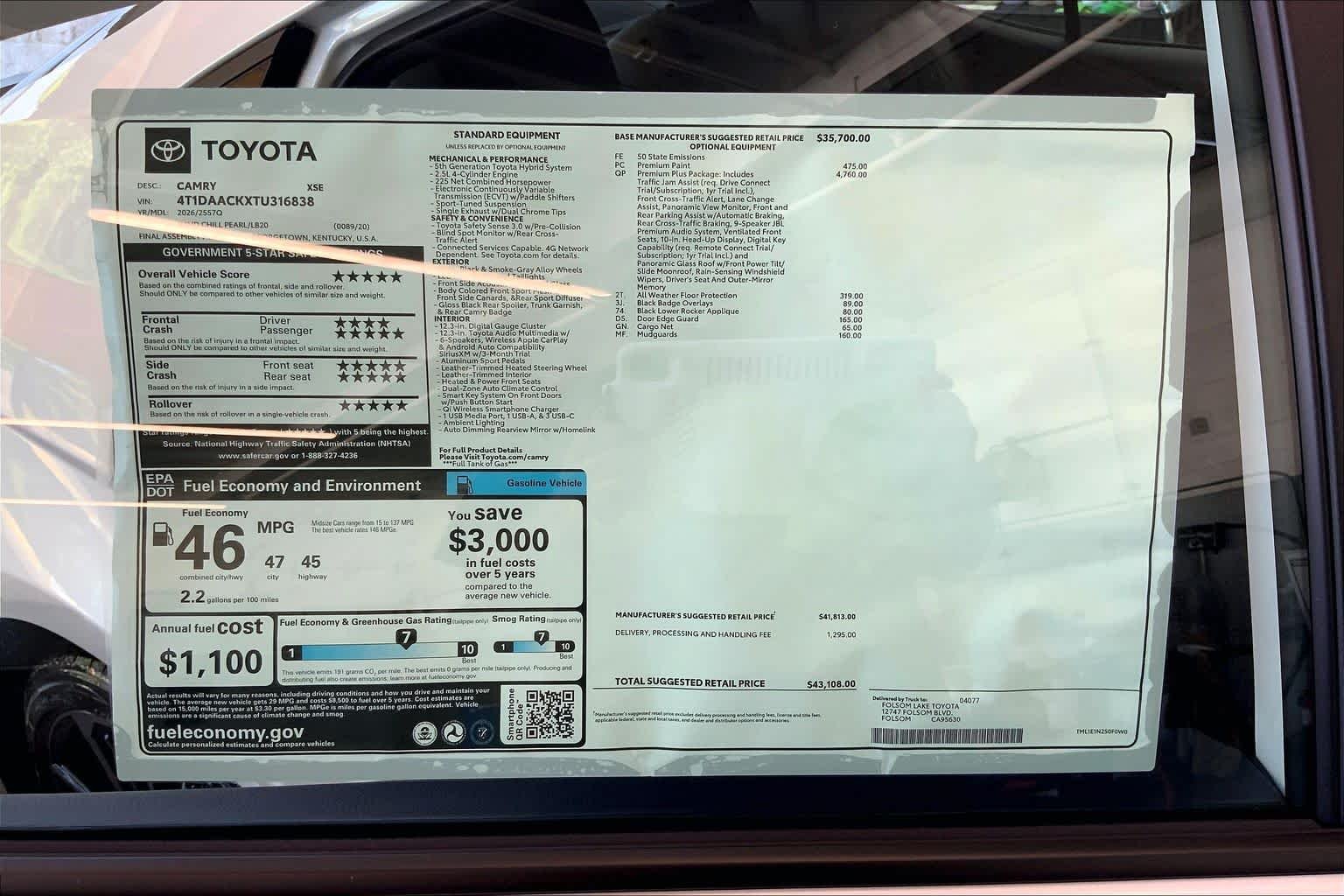 New 2026 Wind Chill Pearl Toyota XSE image 20
