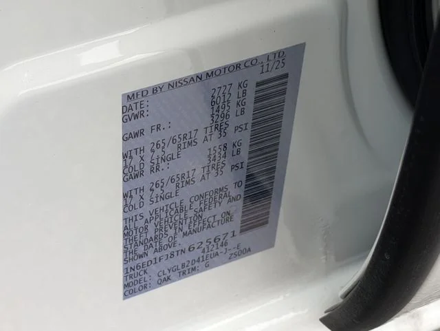New 2026 White Nissan SV image 31