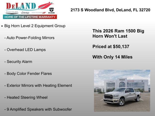 New 2026 Silver Zynith Exterior Paint RAM Big Horn/Lone Star image 24