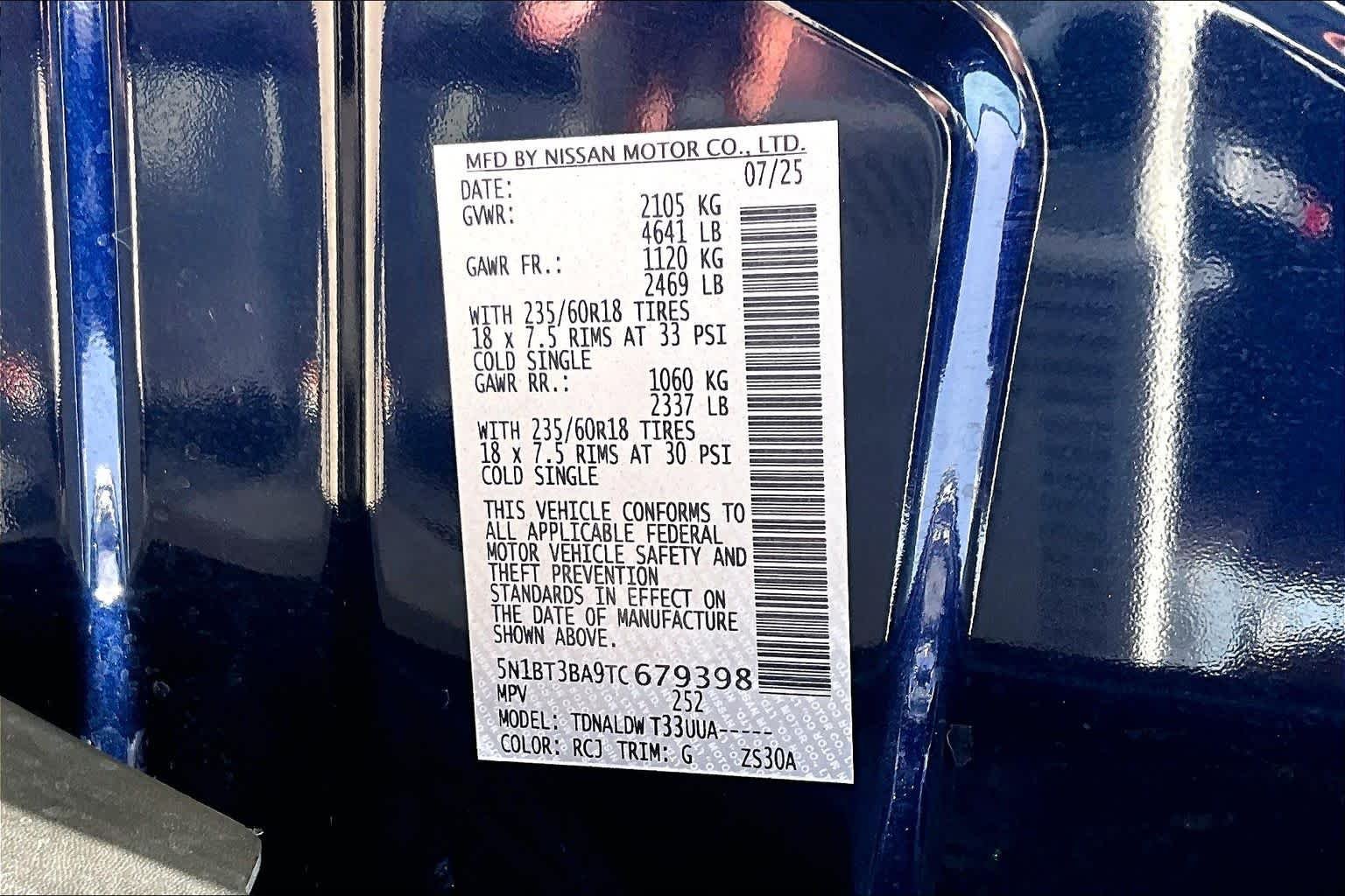 Used 2026 Deep Ocean Blue Pearl Nissan SV image 34