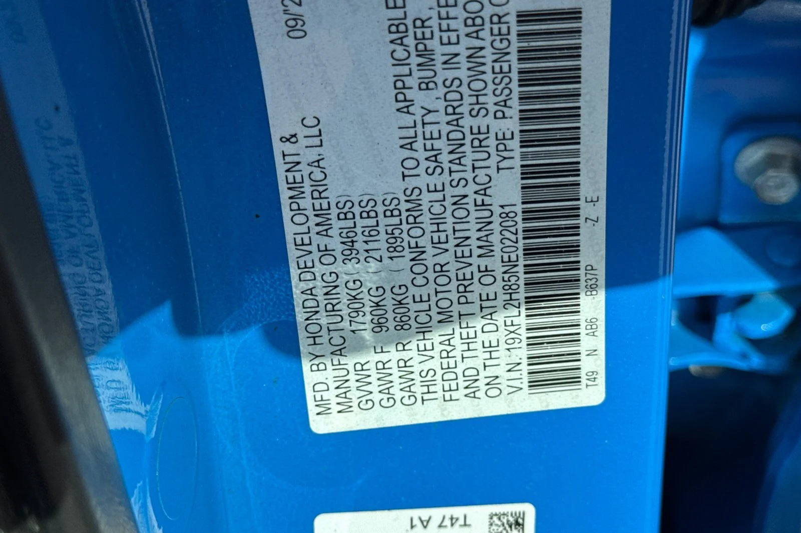 Used 2022 Boost Blue Pearl Honda Sport image 32