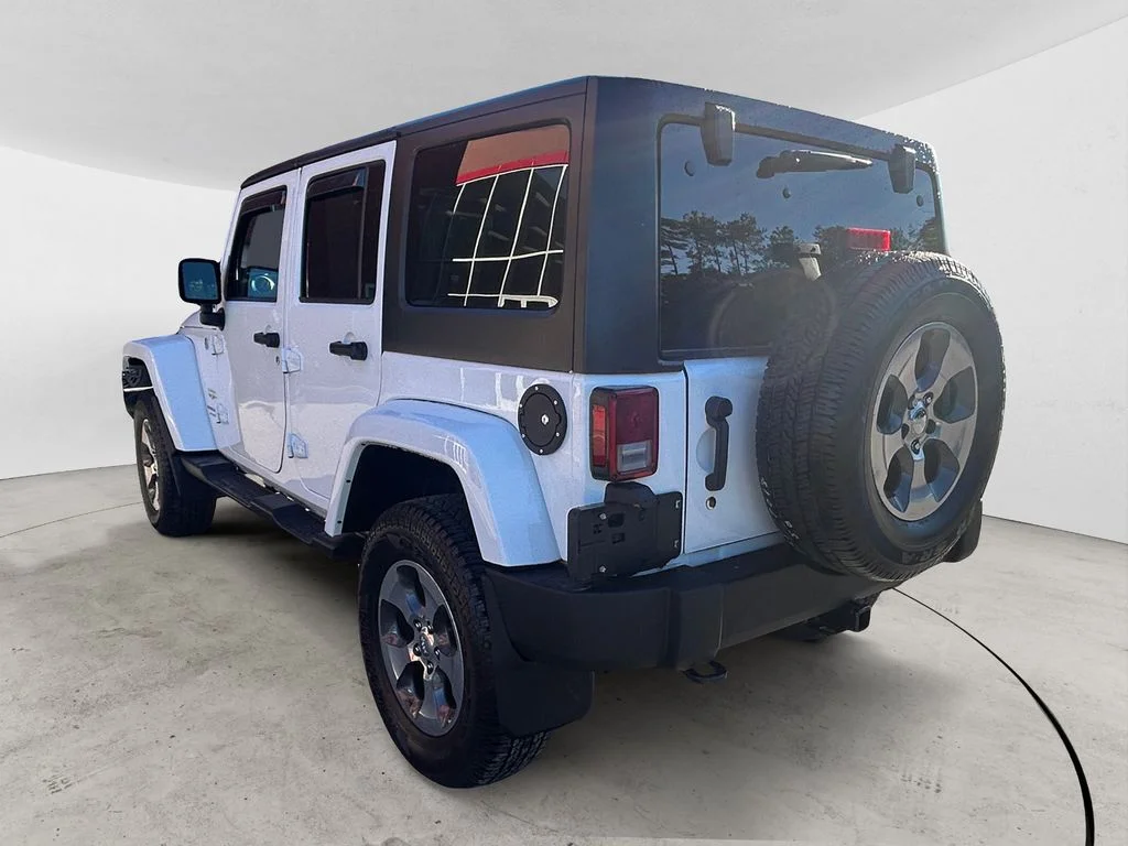 Used 2018 Bright White Jeep Unlimited Sahara 4x4 image 3