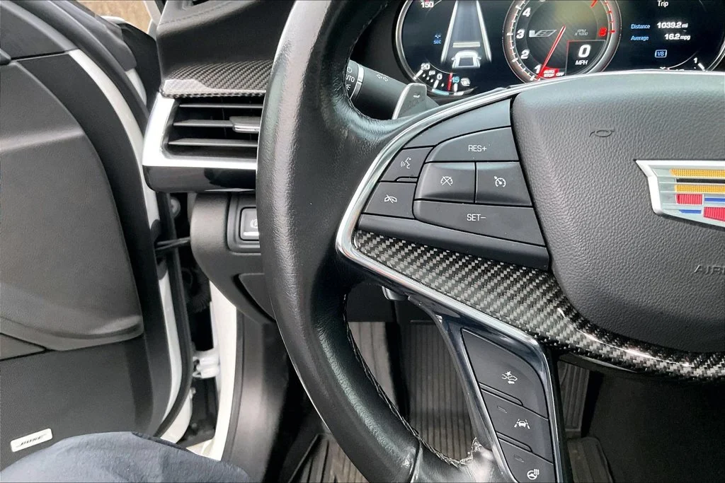 Used 2020 Crystal White Tri-Coat Cadillac Blackwing Twin image 17