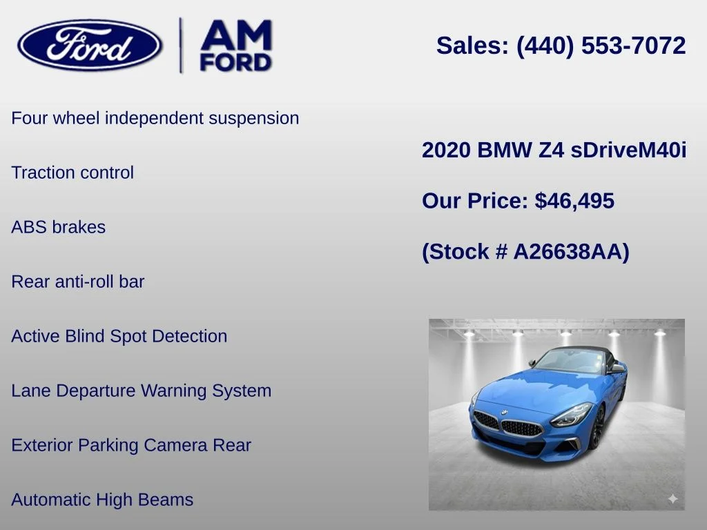 Certified Used 2020 Blue Metallic BMW sDrive M40i image 24