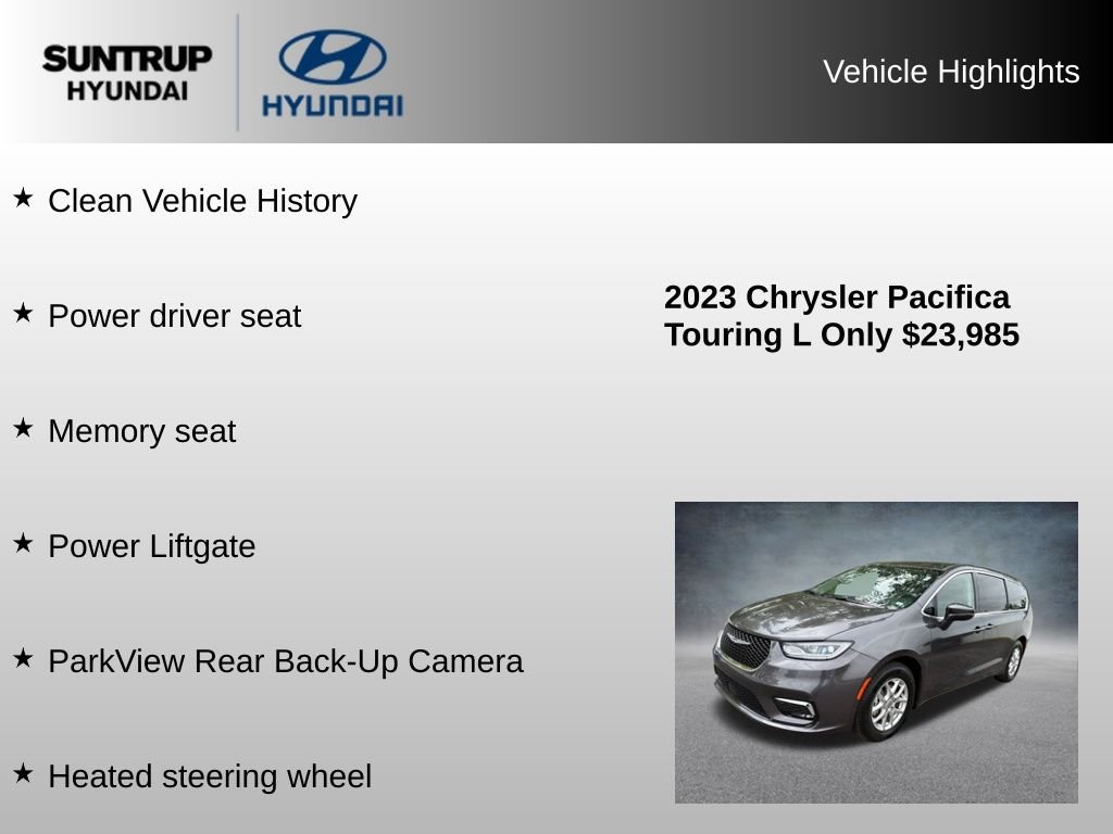 Used 2023 Granite Crystal Metallic Clearcoat Chrysler Touring L image 8
