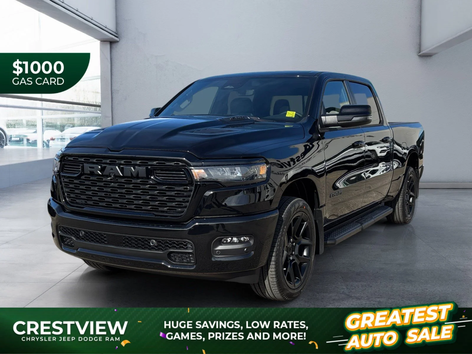 New 2027 Diamond Black Crystal Pearl Ram Sport image 1