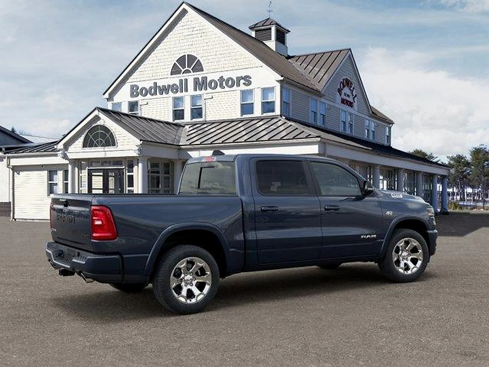 New 2026 Forged Blue Metallic Exterior Paint RAM Big Horn Quad Cab 4x2 6
