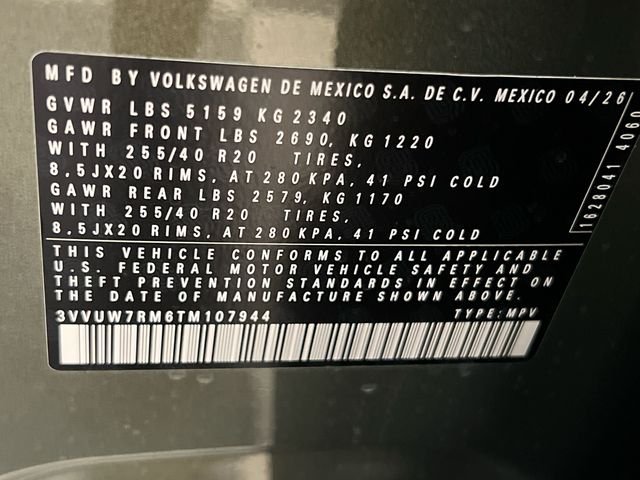 New 2026 Green Volkswagen 2.0T SEL R-Line Turbo image 23
