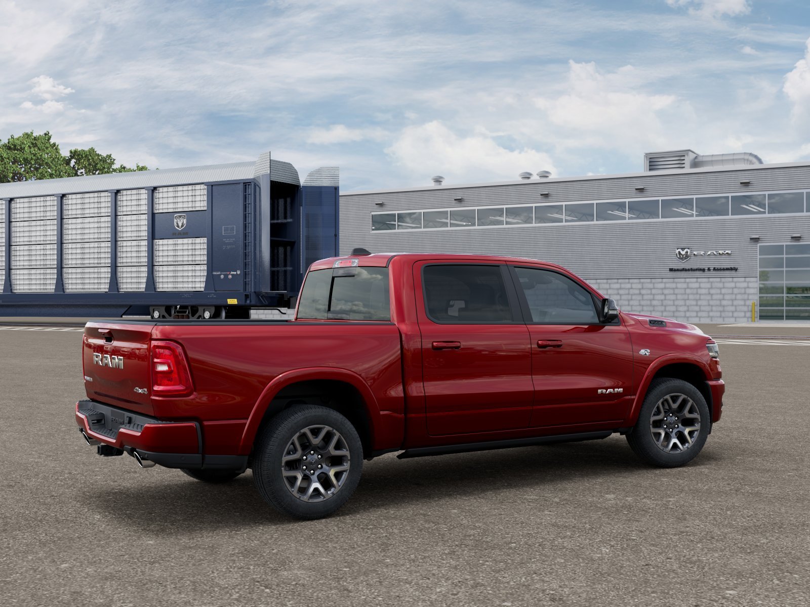 New 2027 Molten Red Pearl-Coat Exterior Paint RAM Laramie image 2