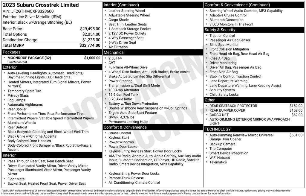 Used 2023 Silver Subaru Limited image 41