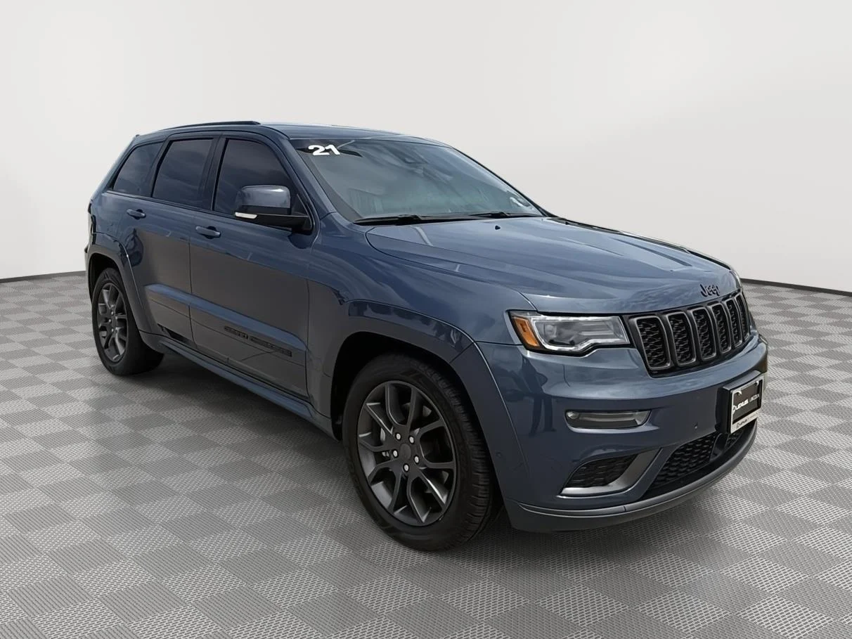 Used 2021 Slate Blue Pearlcoat Jeep High Altitude image 1