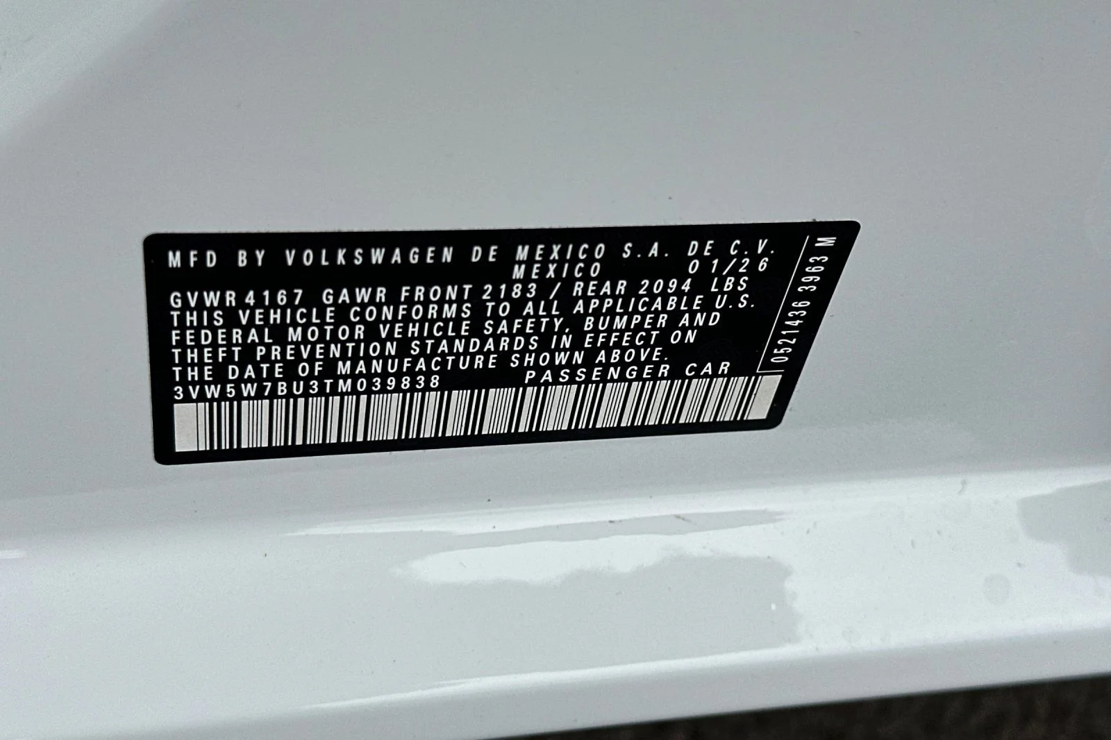 New 2026 White Volkswagen 1.5T S image 22