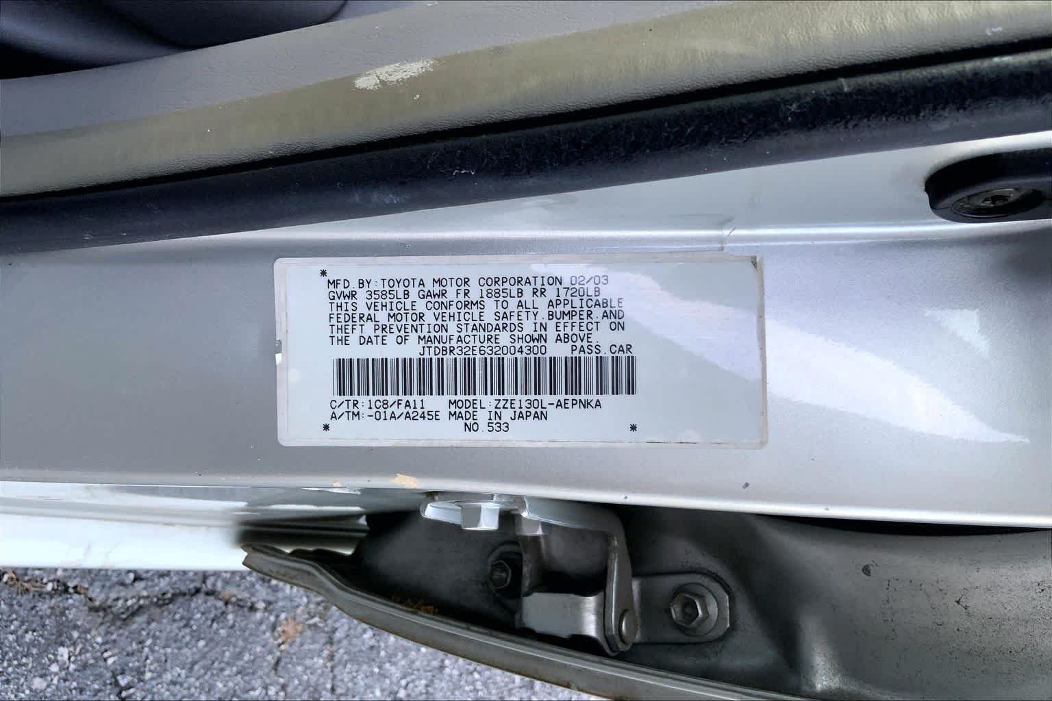 Used 2003 Lunar Mist Metallic Toyota LE image 27