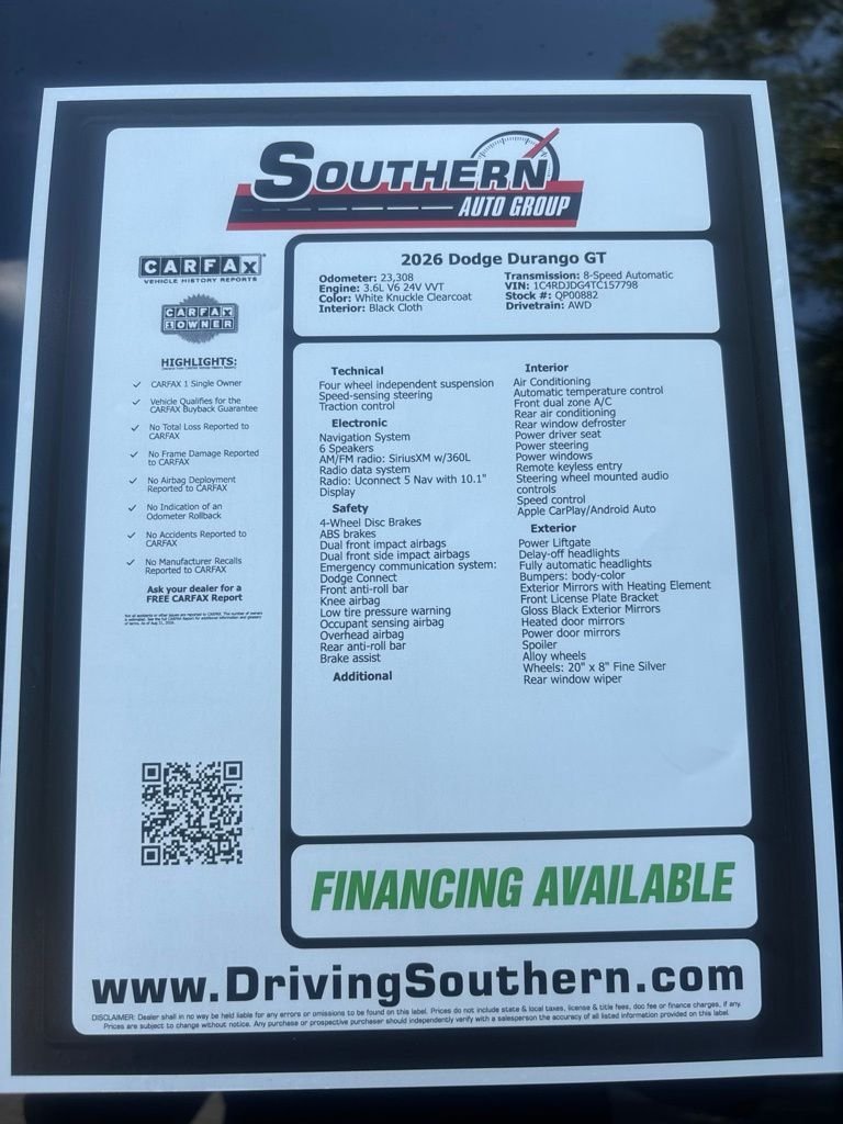 Used 2026 White Dodge GT image 28
