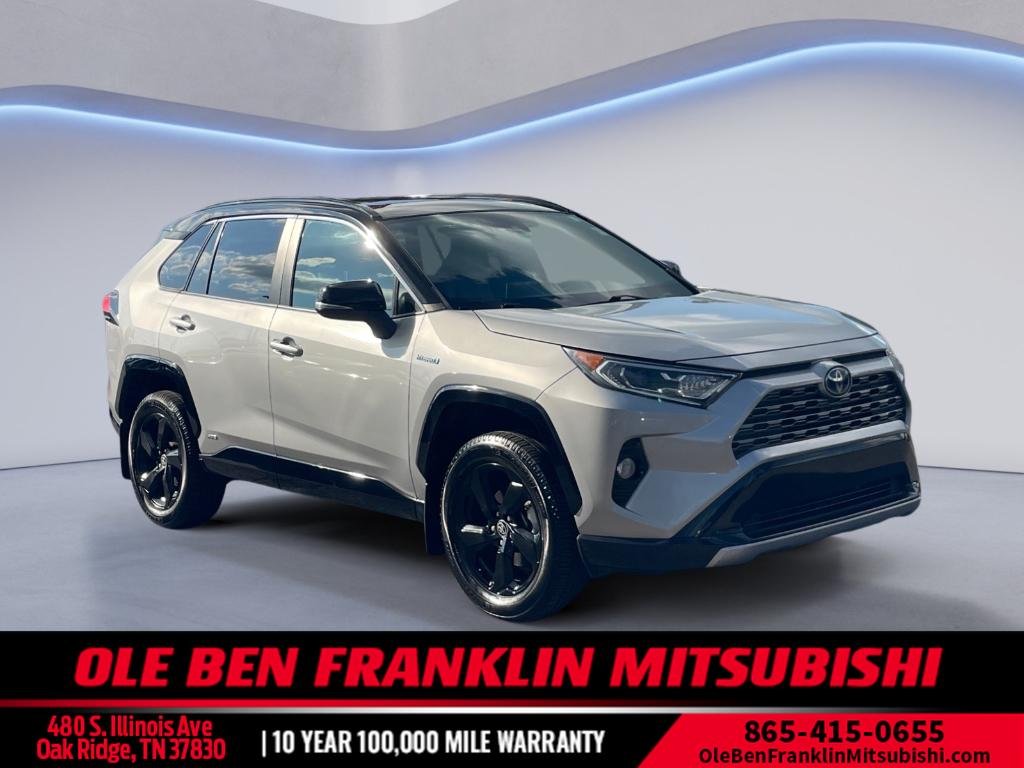Used 2021 Silver Sky Metallic/Midnight Black Metallic Toyota Hybrid XSE image 1