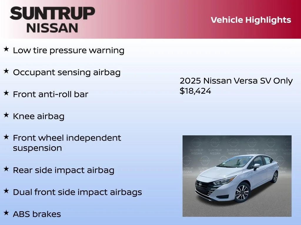 2025 Nissan Versa Sedan SV - Photo 16