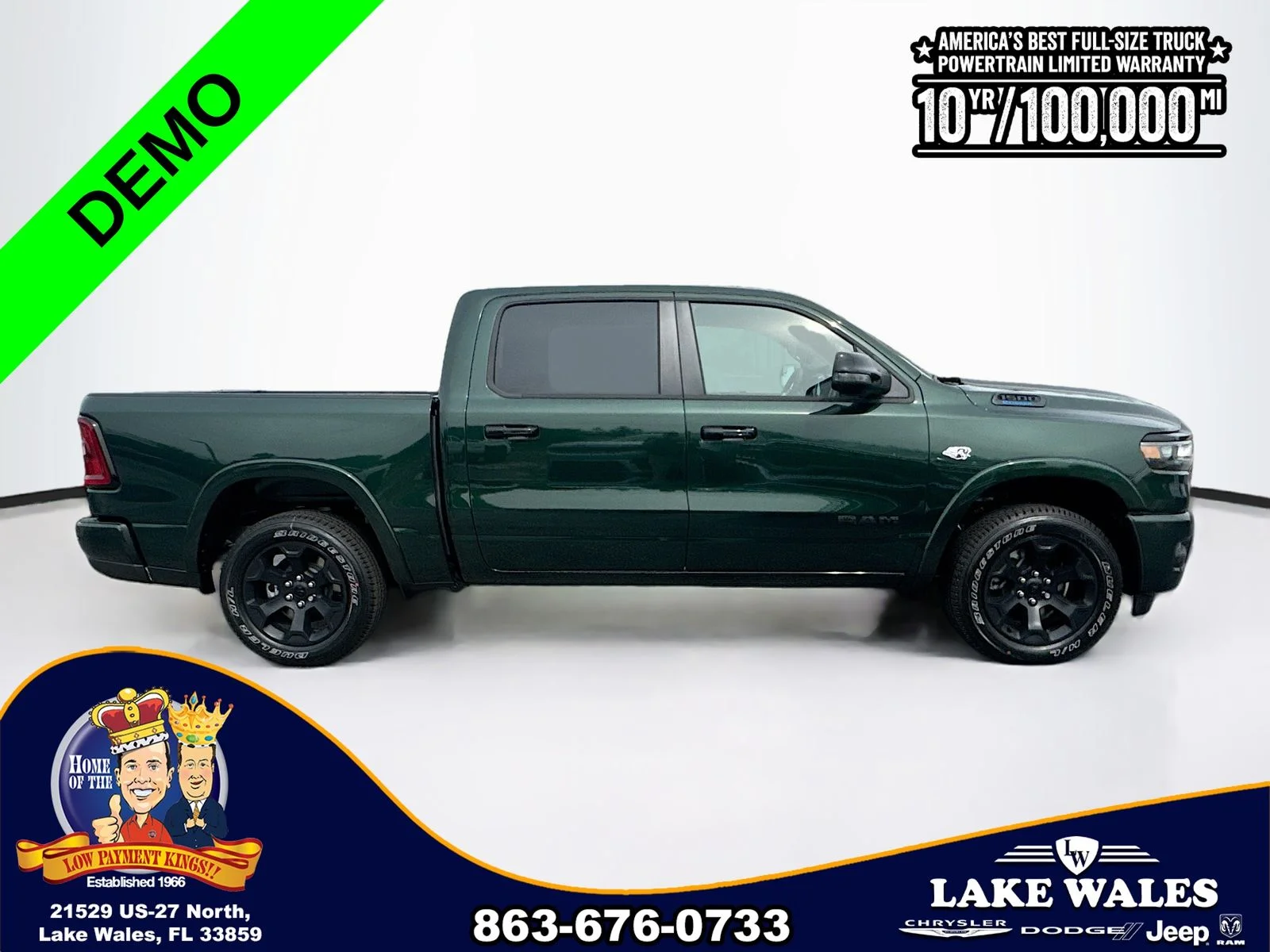 New 2026 Serrano-Green Metallic Exterior Paint RAM BIG HORN image 7