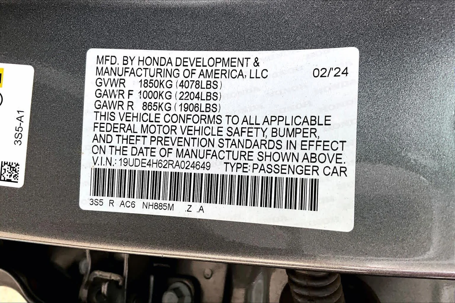 Used 2024 Liquid Carbon Metallic Acura w/A-Spec Technology Package image 34