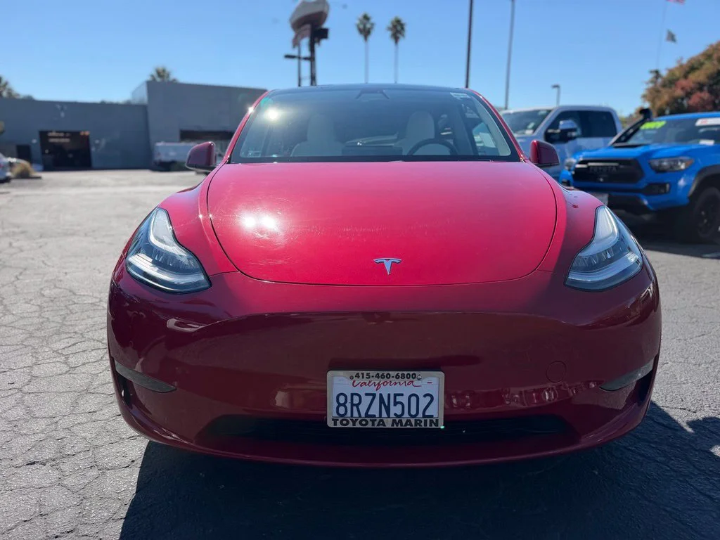 Used 2020 Red Tesla Performance image 8