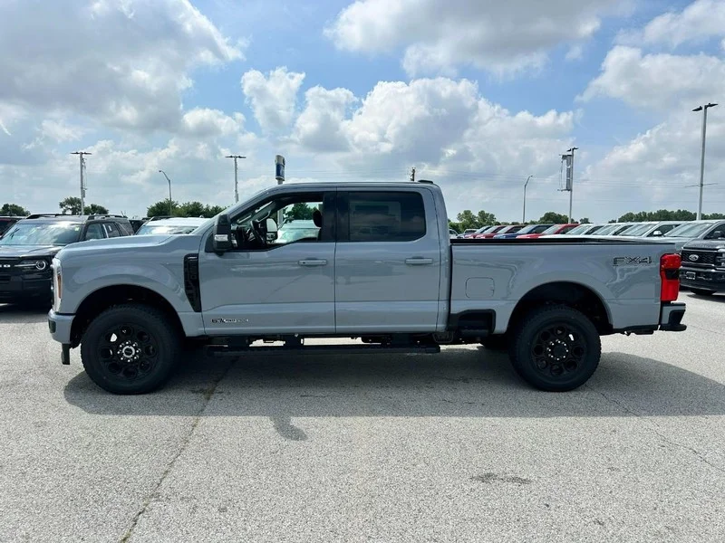 New 2026 Glacier Gray Metallic Tri-Coat Ford LARIAT 4WD Crew Cab 6.75
