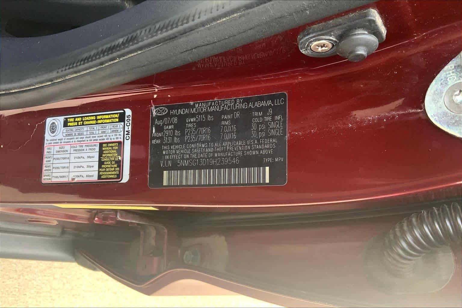 Used 2009 Dark Cherry Red Hyundai GLS image 32