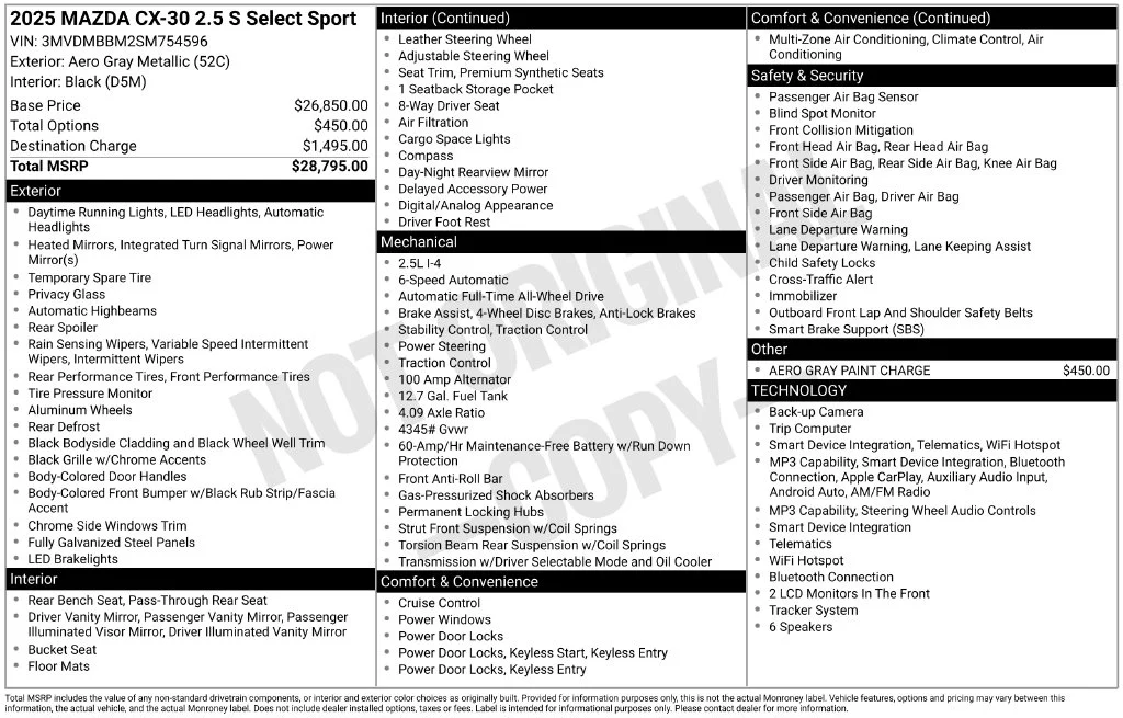 Certified Used 2025 Gray Mazda 2.5 S Select Sport image 10