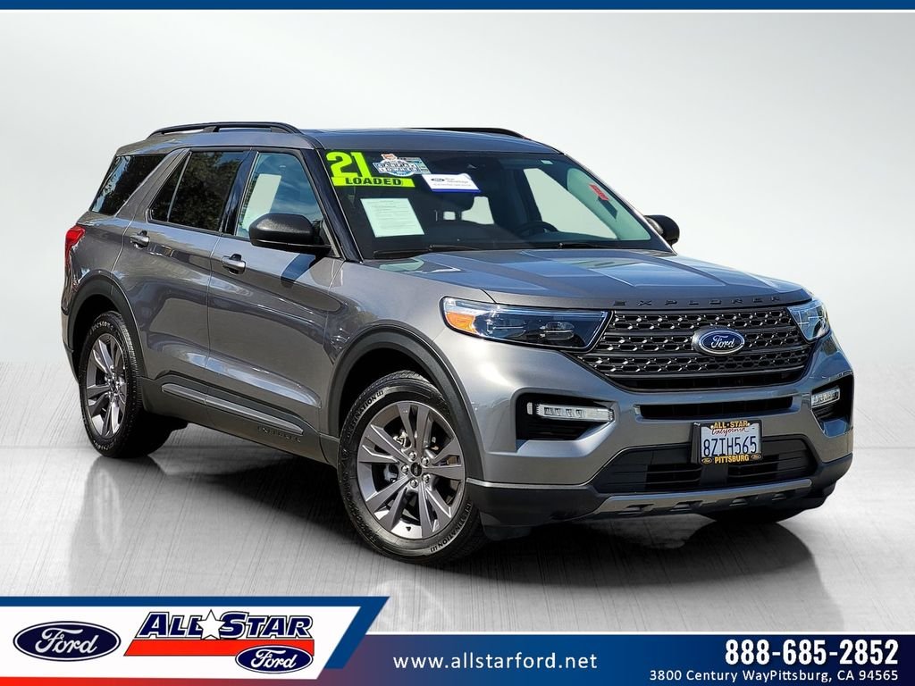 Certified Used 2021 Carbonized Gray Metallic Ford XLT image 1