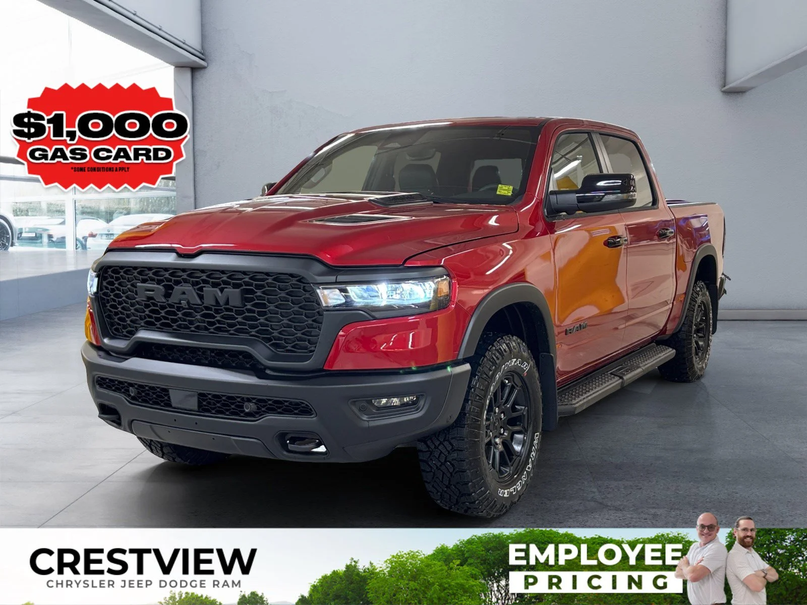 New 2026 MOLTEN RED PEARL Ram Rebel image 1