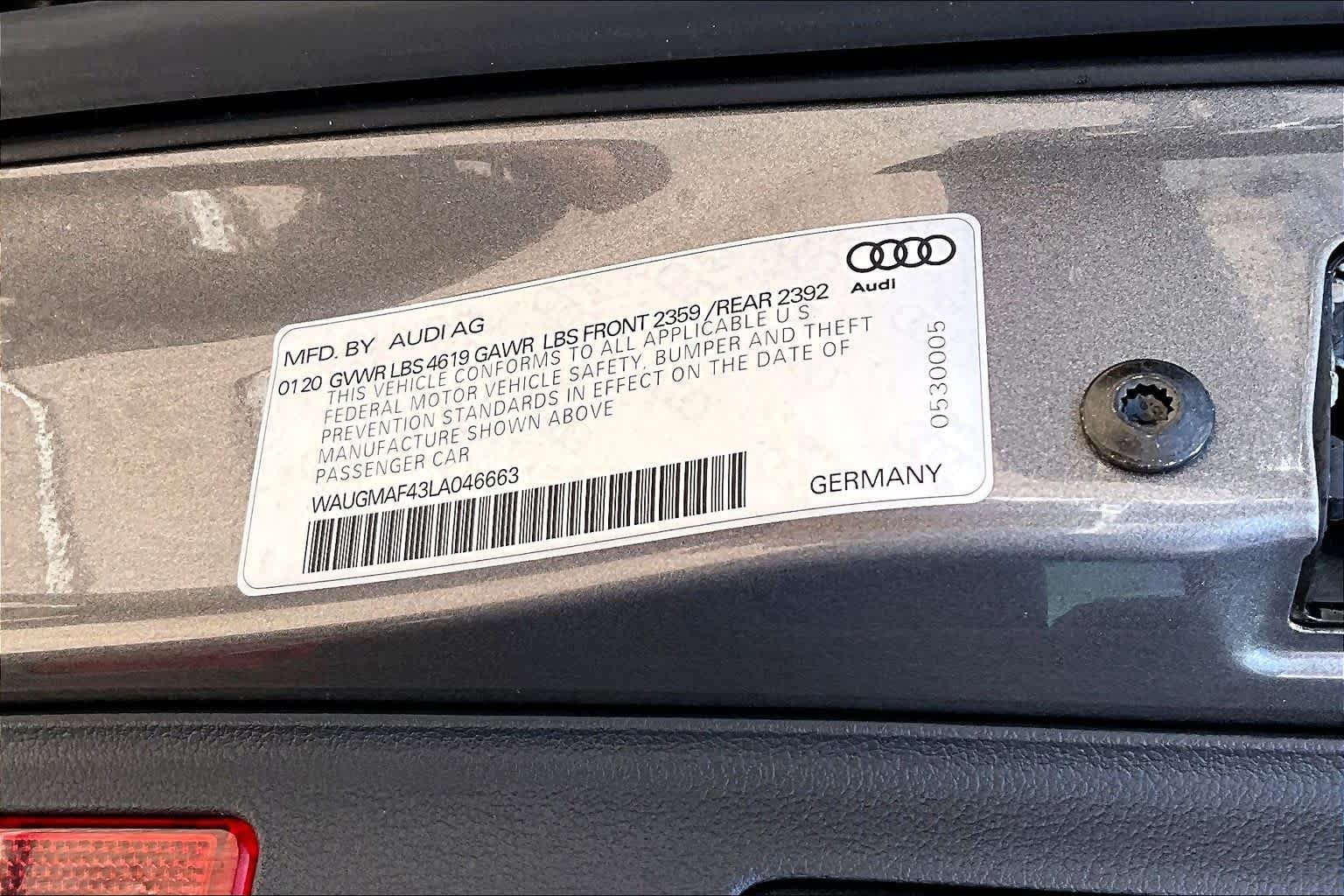 Used 2020 Terra Gray Metallic Audi Premium image 33