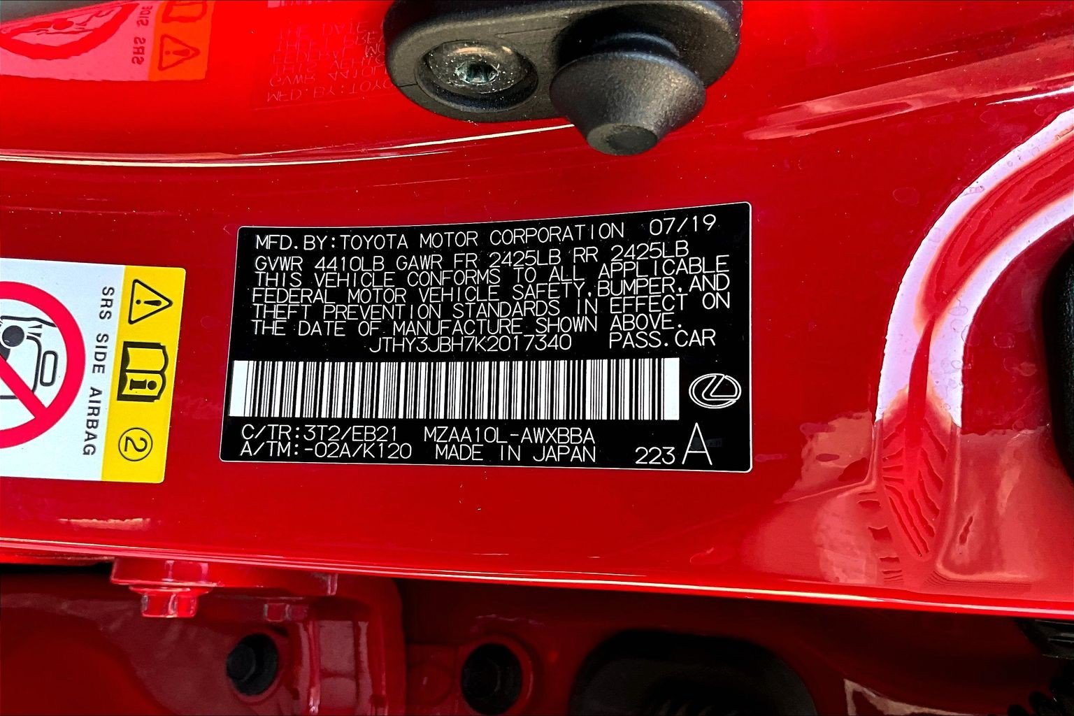 Used 2019 Red Lexus 200 F SPORT image 16