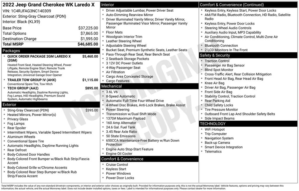 Used 2022 Sting-Gray Clearcoat Jeep Laredo X image 49