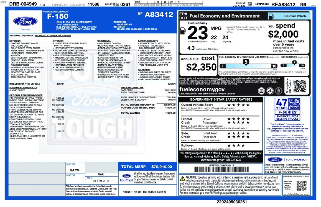 Used 2024 Avalanche Ford LARIAT image 11