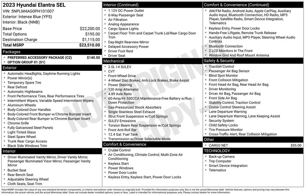 2023 Hyundai Elantra SEL