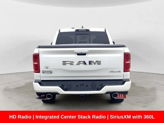 New 2026 Ivory White Tri-Coat Pearlcoat Ram LIMITED LONGHORN CREW CAB 4X4 5