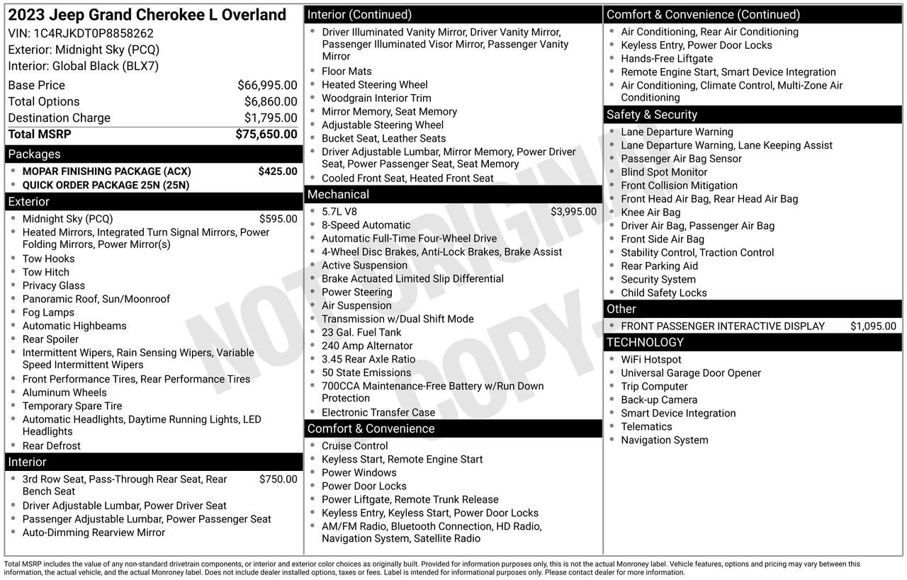 Used 2023 Black Jeep Overland image 37